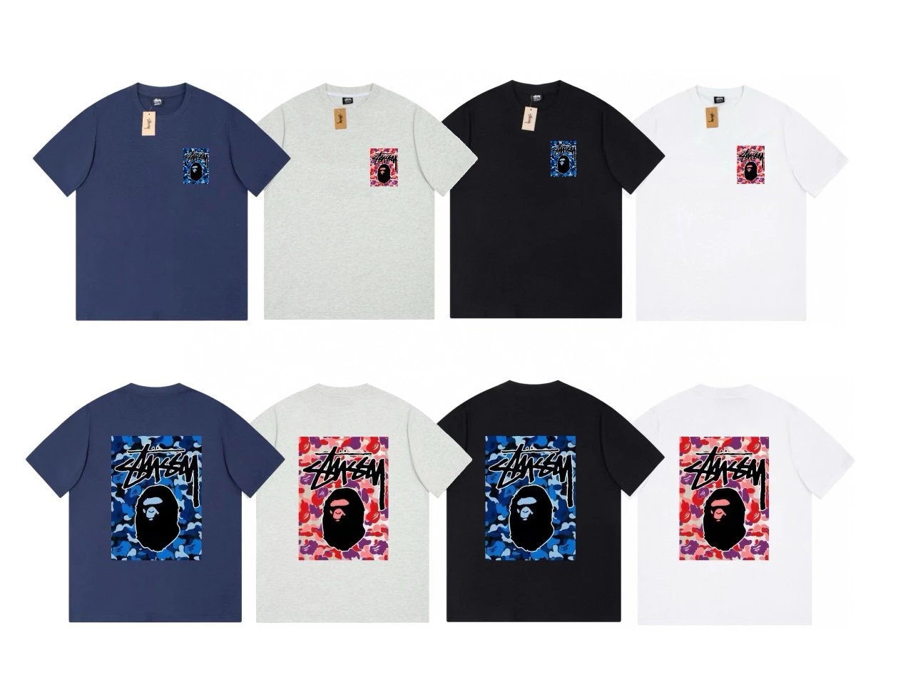 Stussy T-shirt Top Version Counter Same Style Pure Cotton Summer Men's and Women's Same Fashion Loose All-Matching2024New Short Sleeve T T-shirt