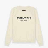 ESSENTIALS Hoodie Top Version New Double Line Fleece-lined Letters behind Printed Crew Neck Sweatshirt