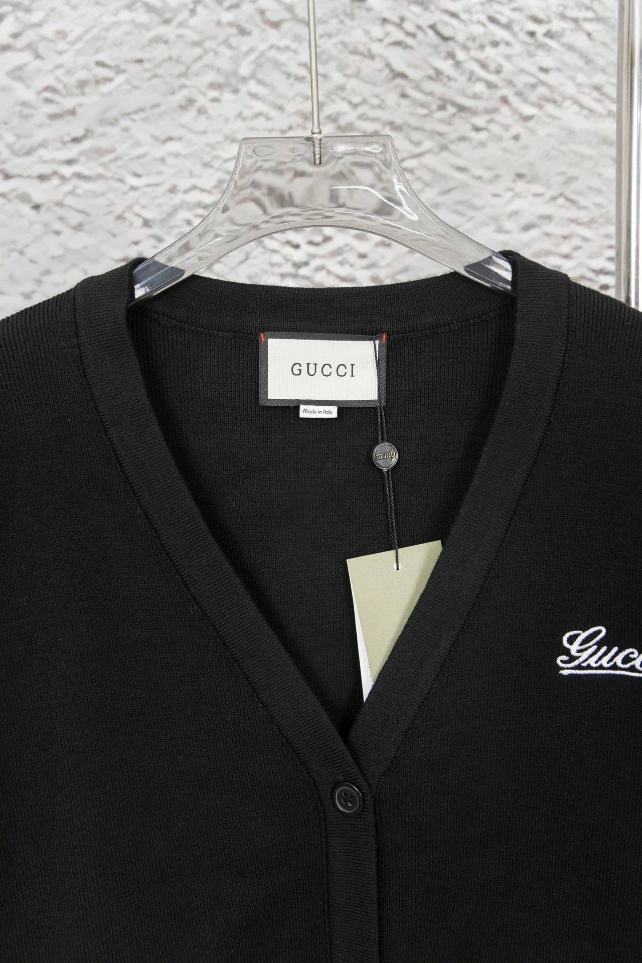 Gucci Sweater Black Complex Bitter Knitted Cardigan Men's and Women's Same Style Outerwear Top Soft Glutinous Lazy Sweater Coat Thickened Outer and Inner Wear Versatile Casual