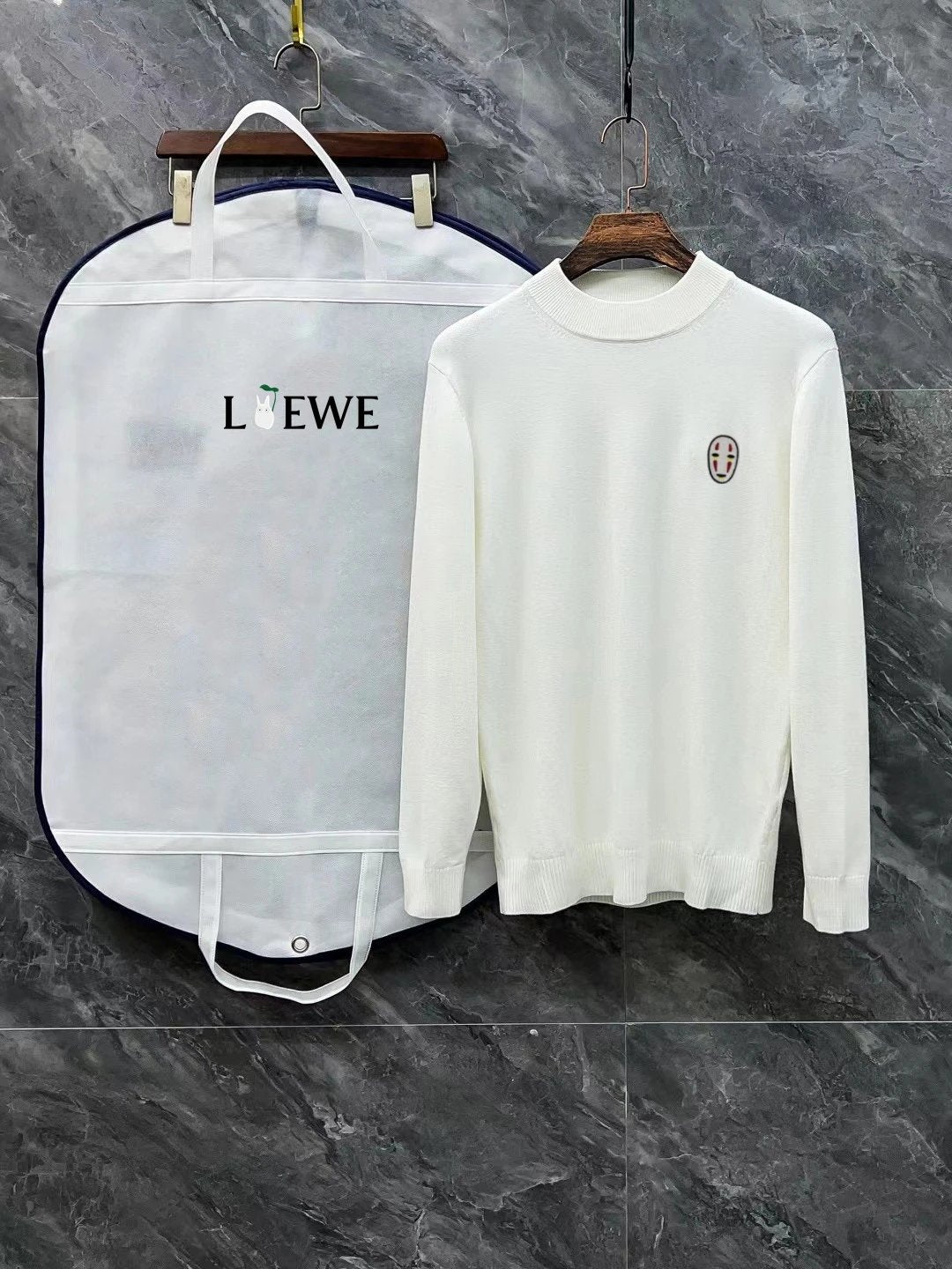 LOEWE Sweater Classic Logo Logo Half Turtleneck Sweater Unisex Inner and Outer Wear