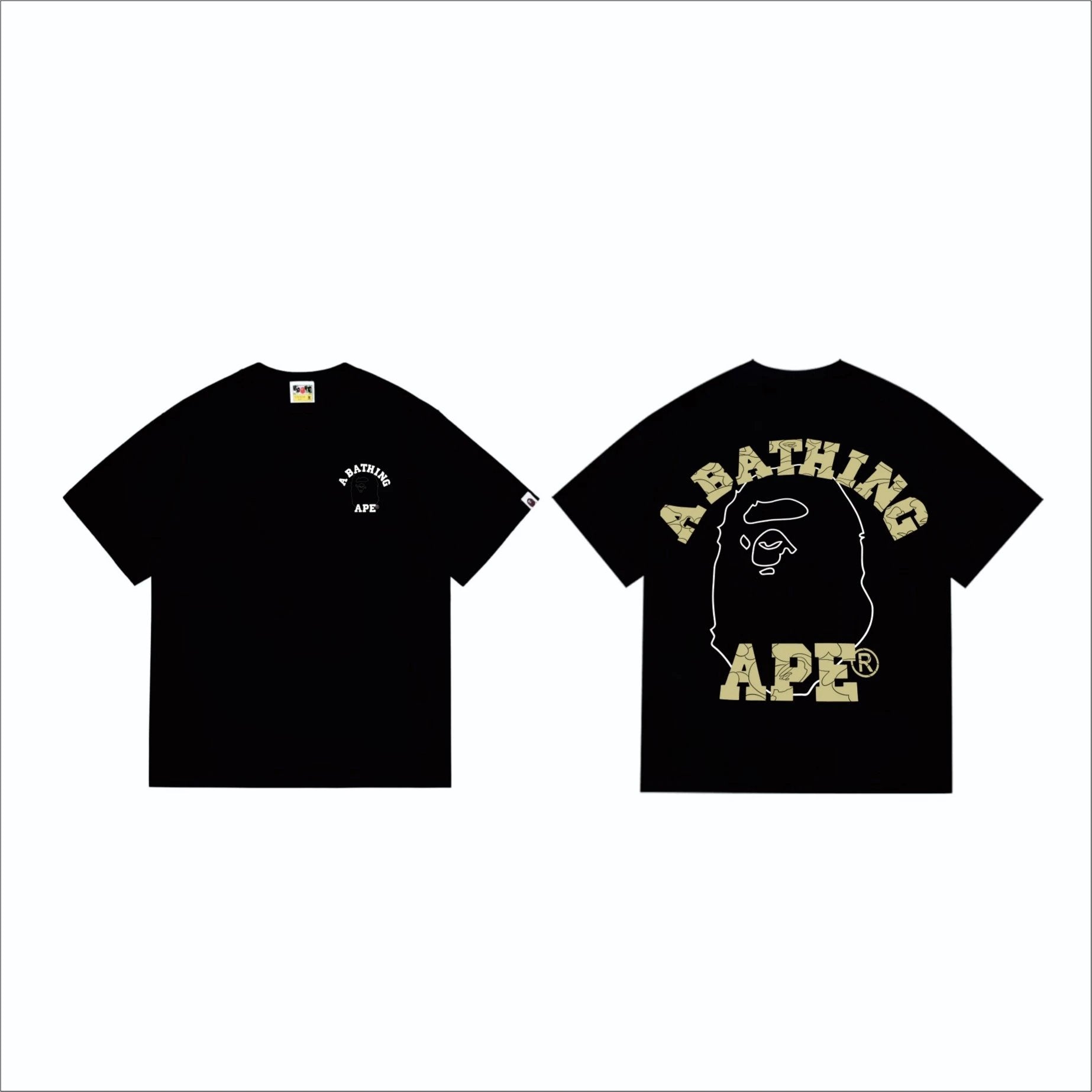 Bape T-shirt Fashion Brand Simple Fashion All-Matching T T-shirt DD