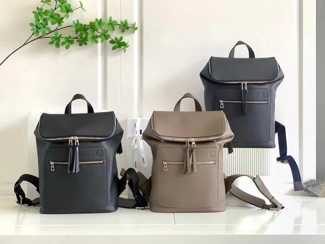 LOEWE Backpack Top version 【Original Premium Version】New Backpack Latest Goya Series Couple Backpack Men's Backpack Travel Bag Business Bag Men's Backpack Schoolbag Large-Capacity Backpack Women's Backpack Women's Backpack Sports Bag with Grain Calfskin T