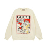 Gucci Hoodie Large chest logo Printed Solid Color Crewneck Sweatshirt Long Sleeve Base Shirt Outerwear Trendy Unisex Sports Casual Loose Fit Versatile Autumn Winter New Arrival
