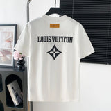 Louis Vuitton LV T-shirt Front and Rear Letter Printing logo round Neck Short Sleeve25ss New Pure Cotton Unisex Style T T-shirt OS Loose Fit Base Shirt Half Sleeve T-Shirt Top Half Sleeve