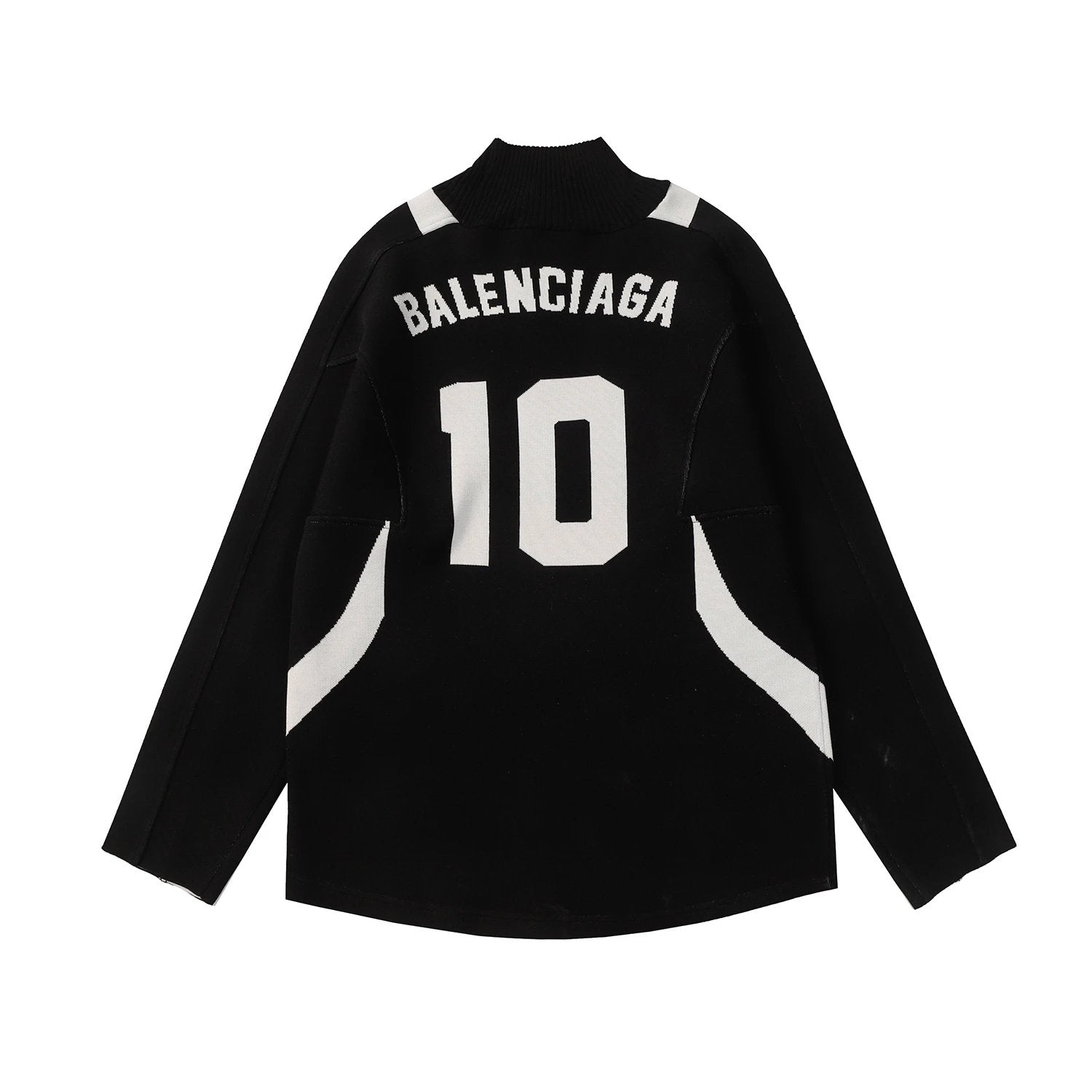 Balenciaga Sweater Autumn Winter Manchester United Collaboration10High-neck Football Sweater Long Sleeve Thickened Lazy Style OS Loose Fit Unisex Knit Top Jacket for Both Inner and Outer Wear