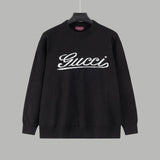 Gucci Sweater Signature Letter Crew Neck Sweater Long Sleeve Pullover Thickened Lazy Style OS Loose Fit Unisex Knit Top Jacket Versatile Casual Wearable Inside and Outside
