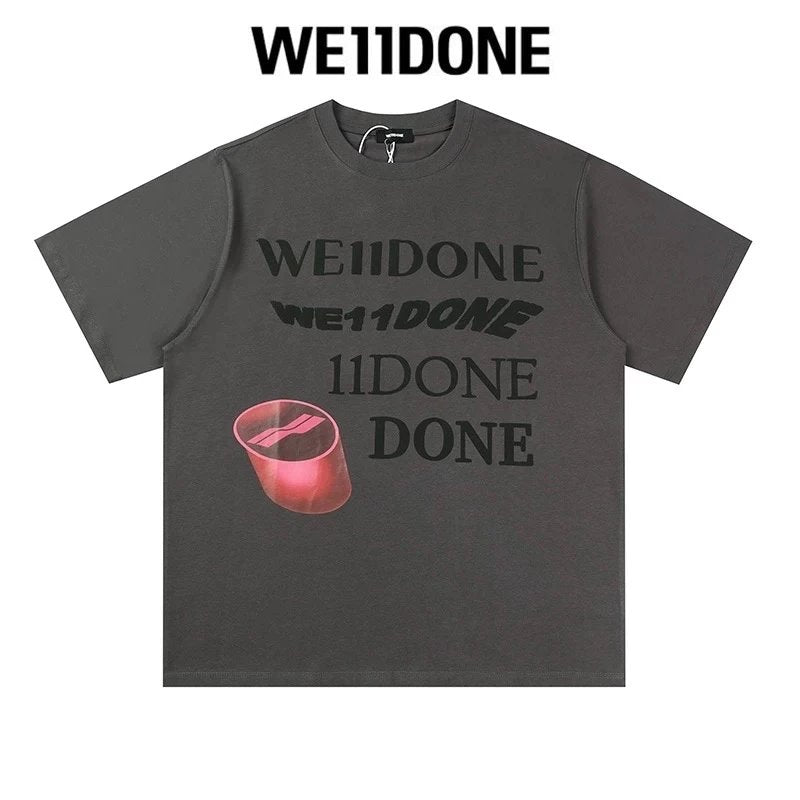 We11done T-shirt Top Spring and Summer New Large Letter Bullet Screen LOGO Simple Short Sleeve T T-shirt Loose Fashion Brand