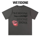We11done T-shirt Top Spring and Summer New Large Letter Bullet Screen LOGO Simple Short Sleeve T T-shirt Loose Fashion Brand