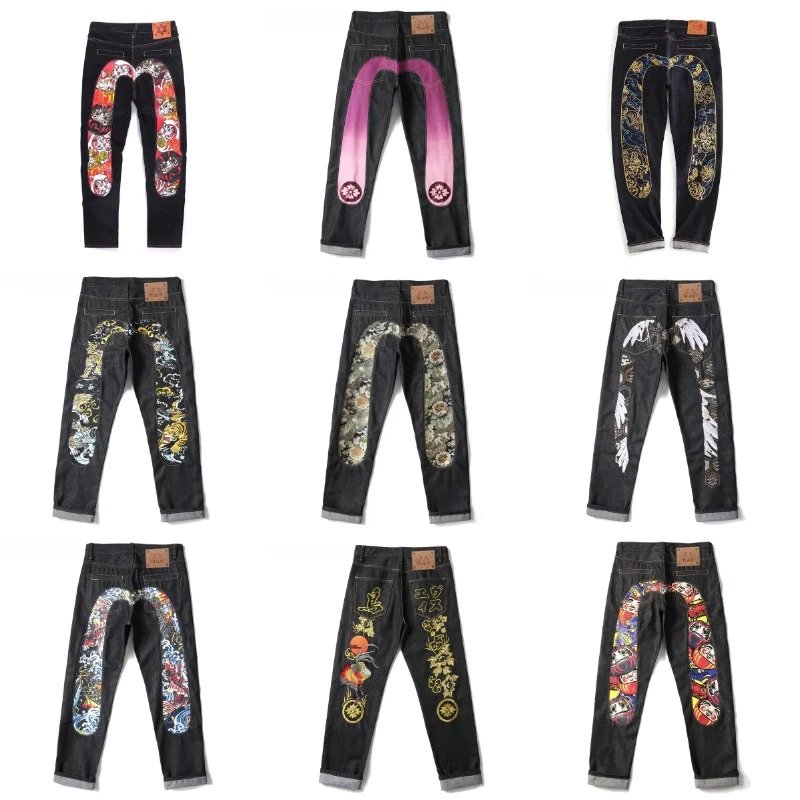 Evisu Jeans Fashion Y2Retro Hip Hop Jeans