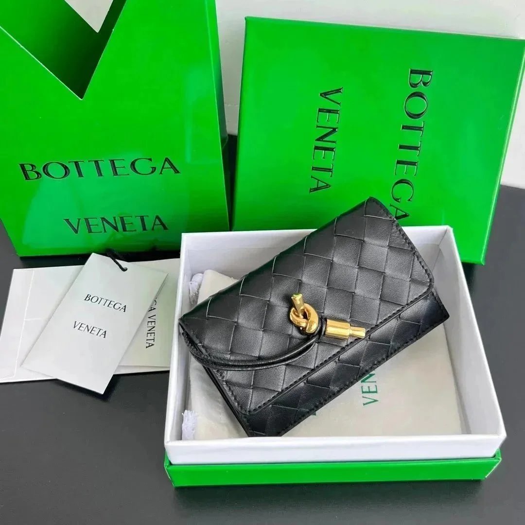 Bottega Veneta Men's Bag Top version 【Super Original Leather】24New Amdiamo Zipper Card Holder Multifunctional Wallet Women's Coin Purse Ladies Card Holder Card Case Zipper Wallet Folding Wallet Multifunctional Card Holder Bag