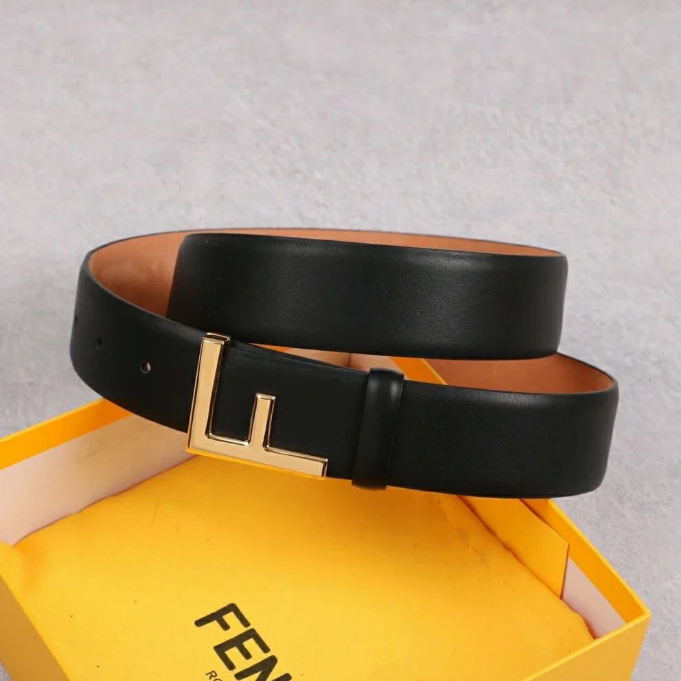 FENDI Belt Top version New Belt Men's First Layer Cowhide Business Casual Belt