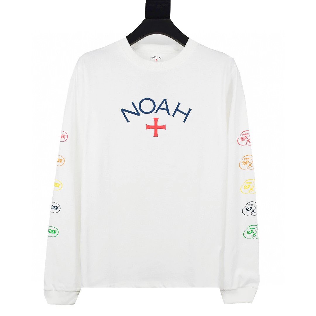 NOAH Hoodie Top Version First Generation Cross LOGO round Neck Pullover Long Sleeve T T-shirt Men and Women Same Style Simple Bottoming Shirt