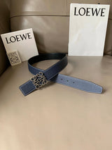 LOEWE Belt Top version Belt Genuine Cattlehide Leather Surface Original Single Original Single Double-Sided First Layer Original Cowhide4.0Men's Leather Belt Man's Belt Men's Belt Business Casual Pants Belt Men's Business Casual Belt Belt Men's High-End B