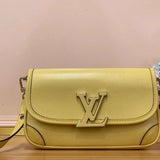 Louis Vuitton LV Women's Bag Top version 2022New Original Order BUCI Handbag Full Leather Water Ripple Stitching Lychee Pattern Women's Bag Shoulder Crossbody Portable Underarm Bag M59386Black m59457White m59459m59460Rose Red