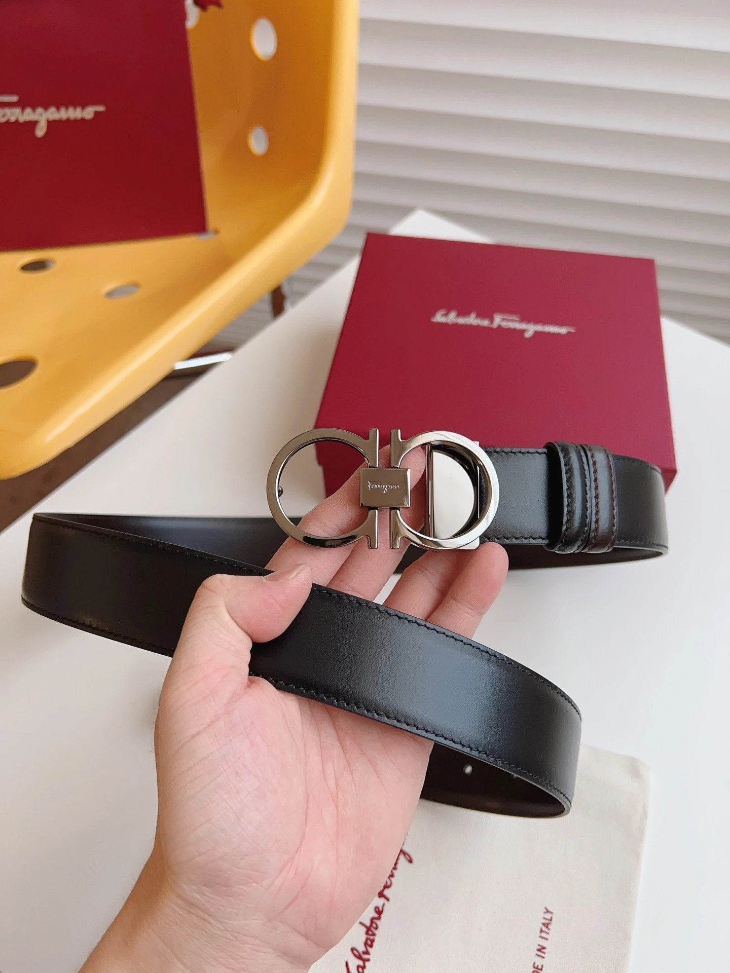 Ferragamo Belt Top version 【Full Package】Belt Width for Men and Women3.5cm with Chip nfc Anti-Counterfeiting Quality Counter Full Set Packaging Italian Double-Sided Cowhide Matching Boutique Brass Buckle Length Can Be Cut by Yourself Counter Belt Fashion