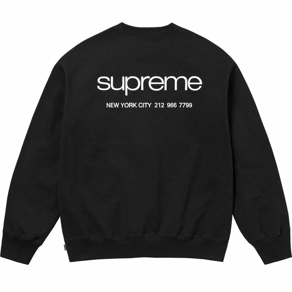 Supreme Hoodie Top Version in Stock Small logo Solid Color Fleece-Lined Crew Neck Sweater