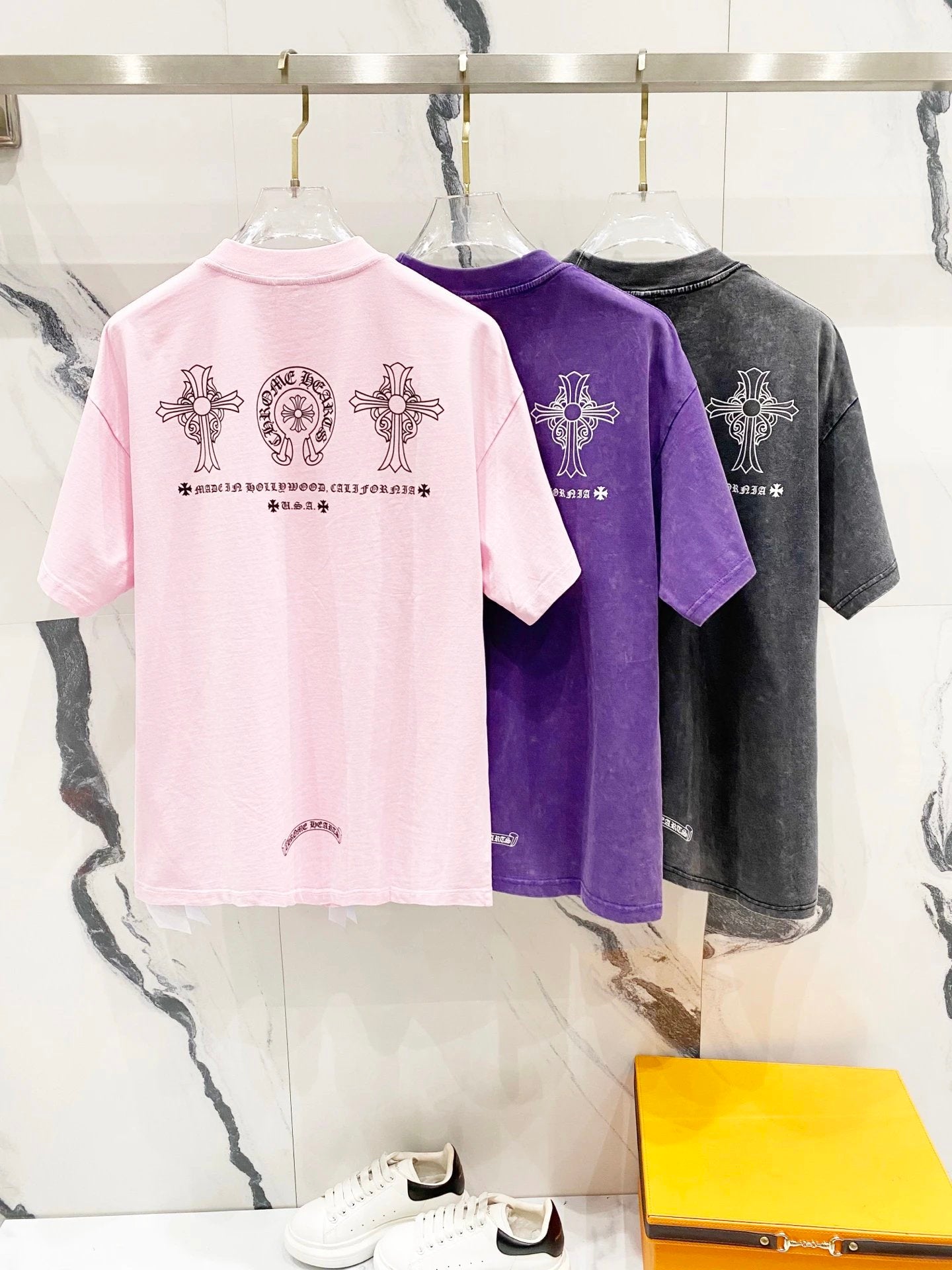 Chrome Hearts T-shirt Front and back Sanskrit letter print logo round Neck Short Sleeve25ss New pure cotton T Unisex T-Shirt OS Drop Shoulder Loose Fit Base Shirt Top T-Shirt Short Sleeve