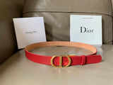 Dior Belt Top version Original Order Original Order Women's Belt Width3.0cm Genuine Goods Quality Counter Full Set Packaging Original Leather Material Classic Presbyopic Full Printed Canvas Full Vertical Surface Calfskin Lychee Pattern Bottom Letter Buckl