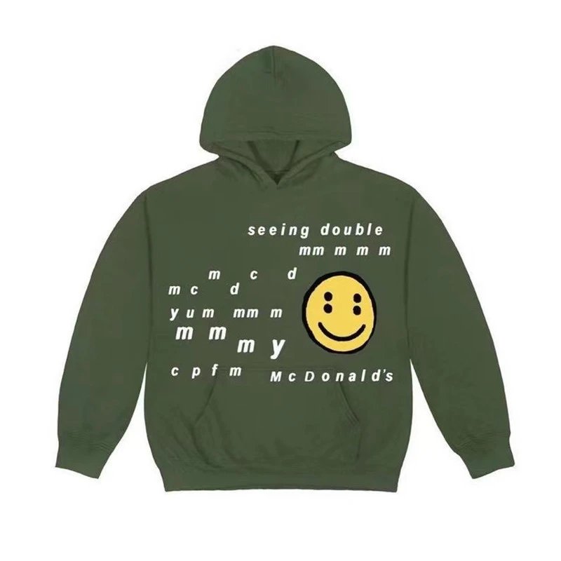 CPFM Hoodie European and American Fashion Brand CPFM Smiley Face Puff Print Joint-Name High Street Loose Fleece-lined Couple Hooded Sweater Hoodie for Men