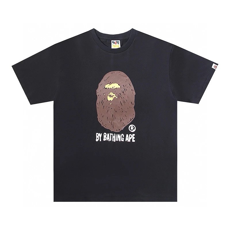 Bape T-shirt Top Version Counter Same Style Cotton Short Sleeve T T-shirt Men's and Women's Loose Summer Base Casual Half Sleeve