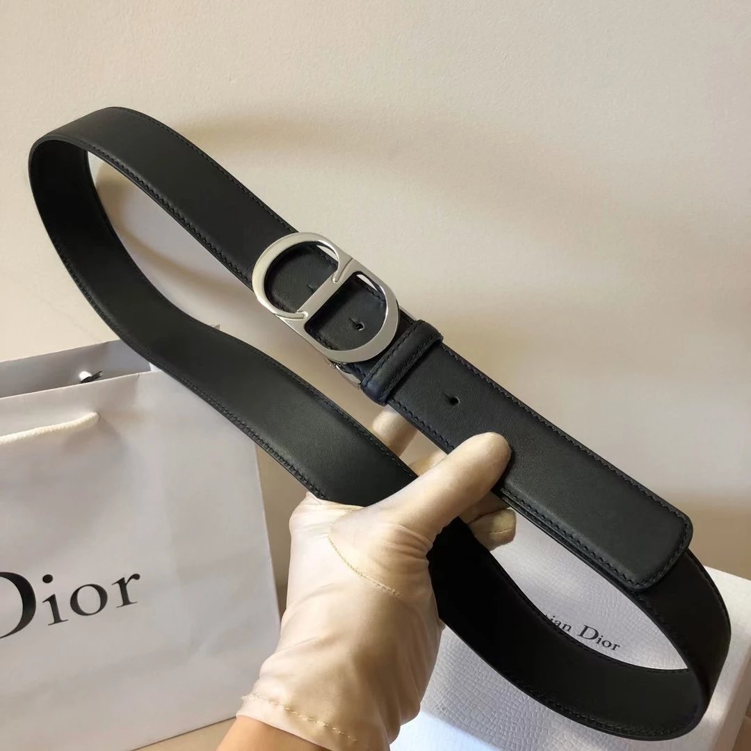 Dior Belt Top version Belt Genuine Cattlehide Leather Surface Belt Men's Leather Belt Double-Sided Head Layer Cowhide Universal Business Man's Belt Men's and Women's Business Casual Belt Belt Men's High-End Belt3.5Ferragamo Belt Men