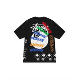 Stussy T-shirt Top Version Fashion Brand Plush Dice Summer Men's and Women's Same Style Short Sleeve T T-shirt