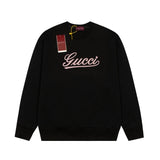 Gucci Hoodie Chest English Letter Embroidery Crewneck Sweatshirt Crewneck Sweatshirt Long Sleeve Base Shirt Outerwear Fashion Unisex Sports Casual OS Loose Fit Versatile New Autumn Winter Collection