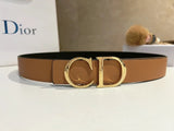 Dior Belt Top version Universal Belt Width for Men and Women3.5cm Genuine Goods Quality Counter Full Set of Packaging Original Leather Material Classic Presbyopic Full Printed Canvas Full Vertical Surface Calfskin Lychee Pattern Bottom Letter Buckle