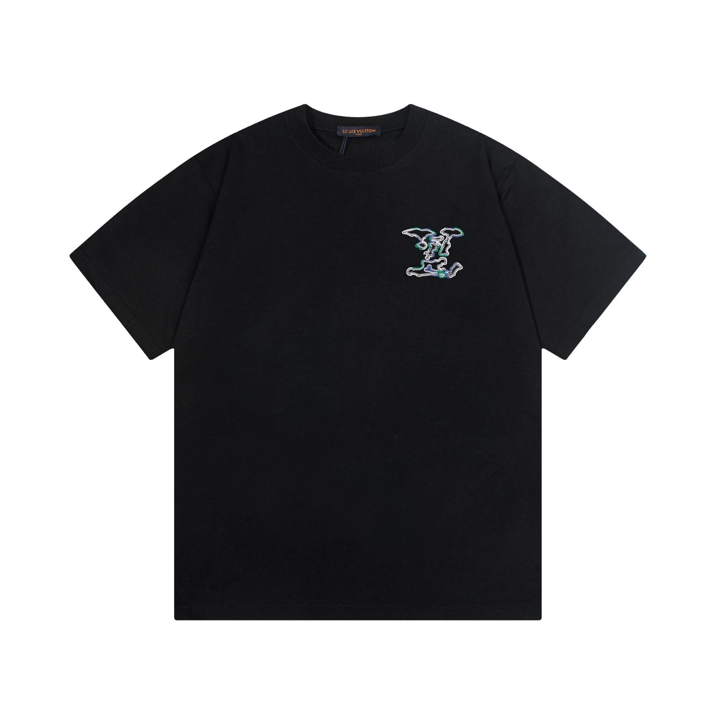 Louis Vuitton LV T-shirt Letter Cloud Embroidery on the Chest logo round Neck Short Sleeve25ss New pure cotton T Unisex T-Shirt OS Drop Shoulder Loose Fit Base Shirt Top T-Shirt Short Sleeve