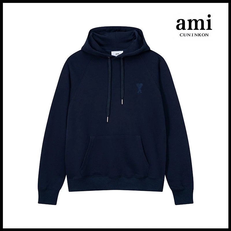 Ami Hoodie Ami Hoodie Couple Suit Classic Love Cotton Loose round Neck Raglan Hooded Sweater Leisure Tappered Trousers-CY