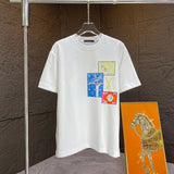 Louis Vuitton LV T-shirt Chest Letter Pattern Print logo round Neck Short Sleeve25ss New pure cotton T Unisex T-Shirt OS Loose Fit Base Shirt Top Half Sleeve T-Shirt