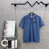 Burberry T-shirt Patchwork Collar Letter 3D Embossed Print logoPOLO Shirt Lapel Short Sleeve25ss New Unisex Summer Short Sleeve OS Loose T Business Half Sleeve Shirt Plus Size T-Shirt