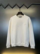 PRADA Hoodie New Classic Letter Embroidery Logo logo Round Neck Sweatshirt Long Sleeve Base Shirt Jacket Top Fashion Unisex Sports Casual Loose Fit Versatile Autumn Winter New Arrival