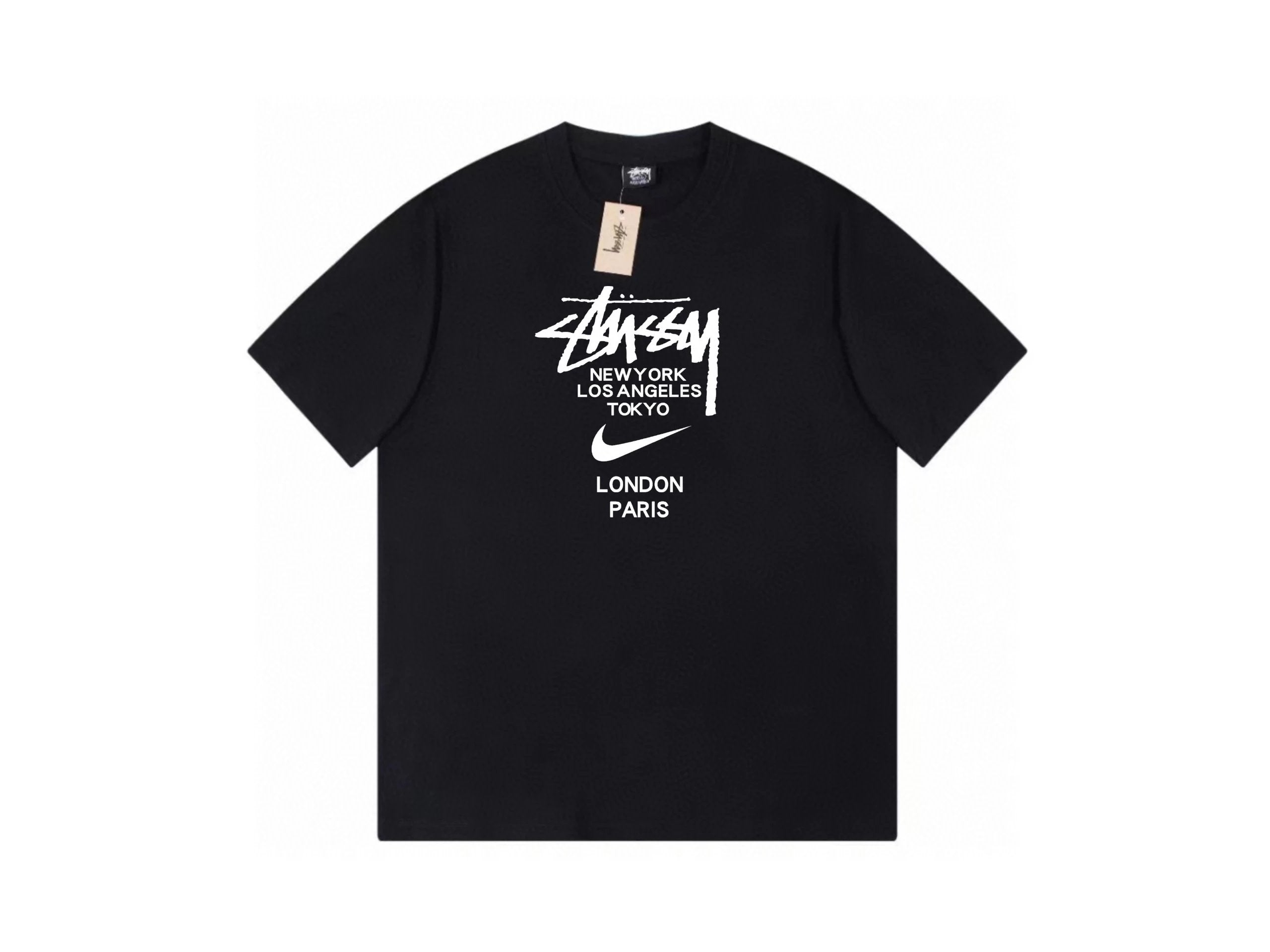 Stussy T-shirt Top Version Joint Short Sleeve T T-shirt Spring and Summer Classic Parade round Neck Half Sleeve Men and Women Couple