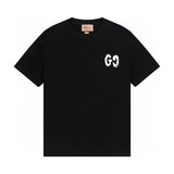 Gucci T-shirt Back with Large Letter Print logo round Neck Short Sleeve25ss New pure cotton T Unisex T-Shirt OS Drop Shoulder Loose Fit Base Shirt Top T-Shirt Short Sleeve