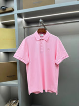 Burberry T-shirt TB Embroidered Piqué Cotton POLO Shirt Lapel Short Sleeve25ss New Unisex Summer Short Sleeve OS Loose T Business Half Sleeve Shirt Plus Size T-Shirt