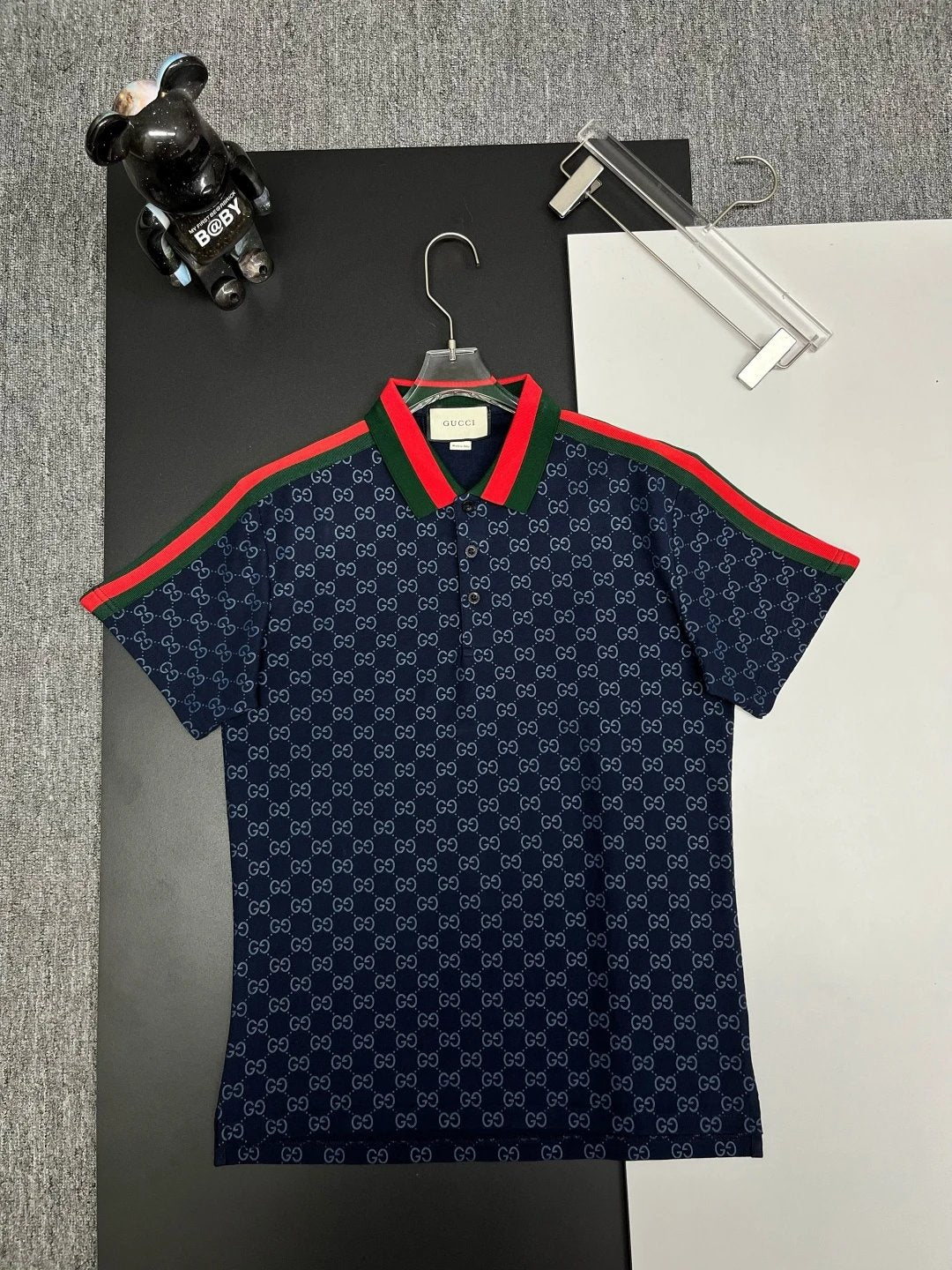 Gucci T-shirt Full-body Old Flower logo Printing POLO Shirt Lapel Short Sleeve25ss New Unisex Summer Loose Short Sleeve T Business Commuter Short Sleeve Shirt Plus Size T-Shirt
