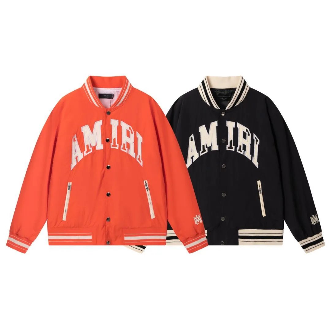 Amiri Jackets Coat 2024Spring and Autumn New Embroidered Letter Pattern Baseball Uniform Jacket Coat Men and Women Same Style