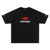Balenciaga T-shirt Large chest m Embroidery logo round Neck Short Sleeve25ss New Pure Cotton Unisex Style T T-shirt OS Loose Fit Base Shirt Half Sleeve T-Shirt Top Half Sleeve