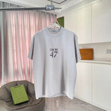 Dior T-shirt Chest47Alphanumeric Printing logo round Neck Short Sleeve25ss New Pure Cotton Unisex Style T Casual T-Shirt Base Layer Shirt OS Loose Fit Half Sleeve Top Plus Size