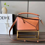 LOEWE Women's Bag Top version 【Level Surrogate Shopping】puzzle Geometric Bag Women's Bag mini18cm Mini Geometric Bag Crossbody Bag Small Size24cm Medium29cm Splicing Box Bag loewe Classic Geometric Crossbody Bag