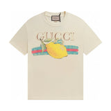 Gucci T-shirt Chest Rabbit Mango Print logo round Neck Short Sleeve25ss New Pure Cotton Unisex Style T T-shirt OS Loose Fit Base Shirt Half Sleeve T-Shirt Top Half Sleeve