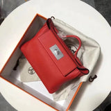Hermes women's bag Top version Positive pin Quality KellyMini2424mini2424Wax Line Handmade evercolor Leather fabric Swift Small Leather Satchel21cm Women's Shoulder Bag