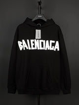 Balenciaga Hoodie Classic Logo Masking Tape Hooded Sweatshirt Pure Cotton Casual Versatile Pullover Hoodie os Loose Fit Sports Tracksuit for Men and Women24ss Autumn and Winter New Products