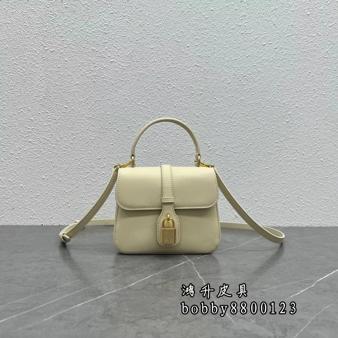 Celine women's bag Top version 【Exclusive Customized Version】Latest Counter Synchronization New Chloe Paddington tabou New Family Members mini Double Layer File Holder Handbag Vintage Messenger Bag Crossbody Bag Tabou Bag New Size Mini Twist Lock Bag Smal