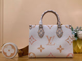 Louis Vuitton LV Women's Bag Top version 【Overseas】M2297623New Gradient Pink Ontheg0PM Small shopping bag Tote Tote Bag Shoulder Messenger Bag Portable Women's Bag LM22975Large Size35cm New tote bag