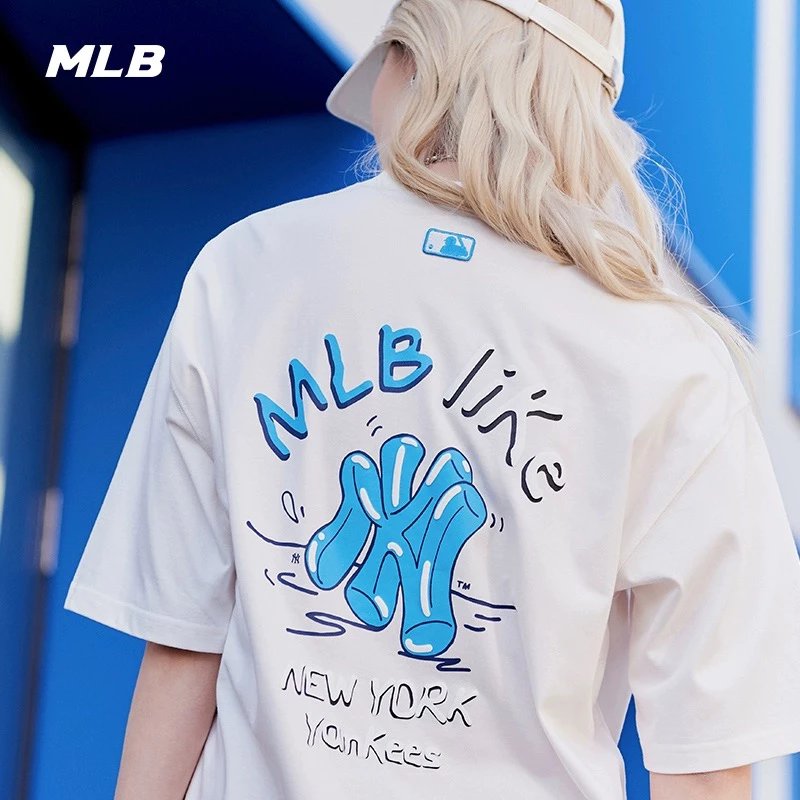 MLB T-shirt Top Version Men and Women Couple Sports T T-shirt Printed Short Sleeve Casual round Neck Loose Summer