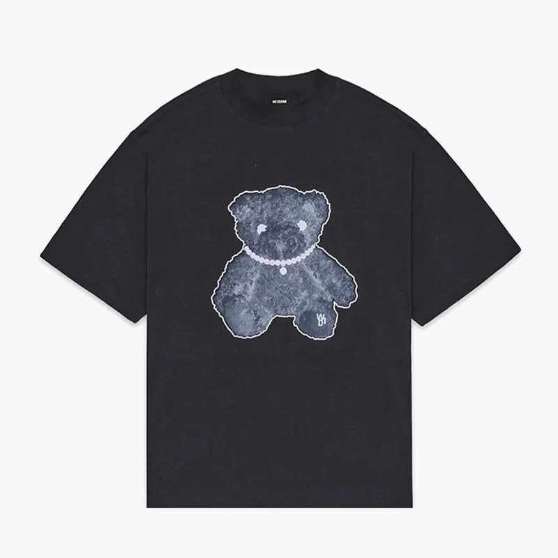 We11done T-shirt Correct Version3M Reflective Pearl Necklace Luminous OS Bear Short Sleeve T T-shirt