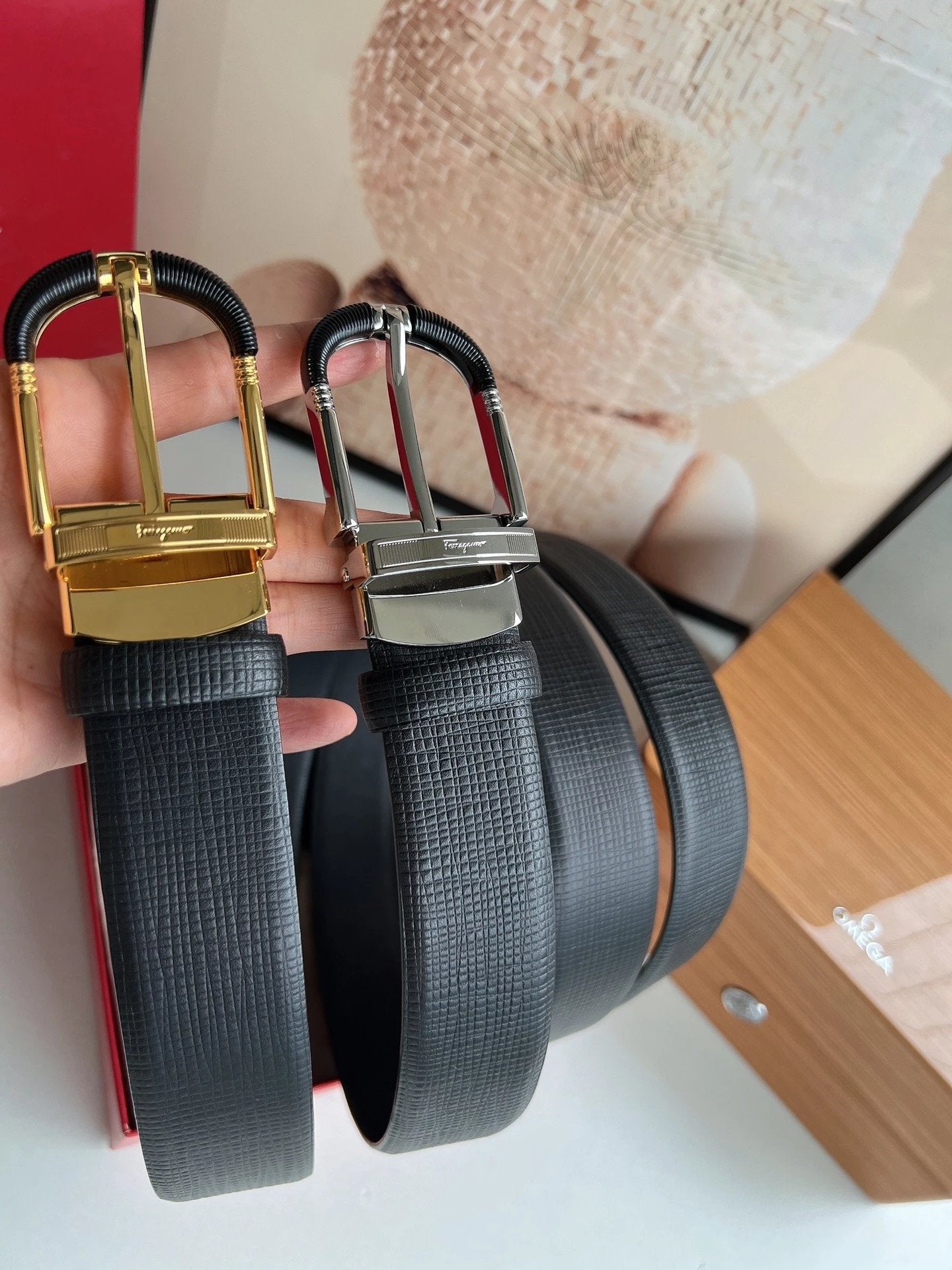 Ferragamo Belt Top version 【Full Package】Belt Width for Men and Women3.5cm Pin Buckle with Chip nfc Anti-Counterfeiting Quality Counter Full Set Packaging Italian Double-Sided Cowhide Matching Boutique Brass Buckle Length Can Be Cut by Yourself Counter Be