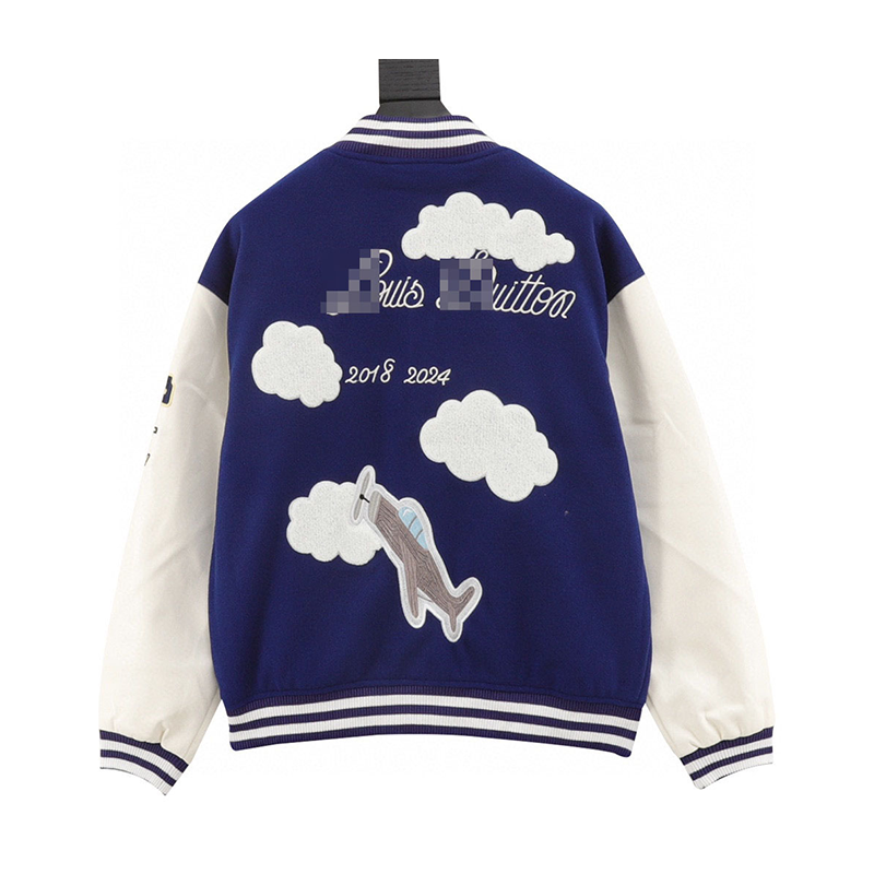 Louis Vuitton LV Jackets Cartoon Animation Embroidery Stitching Baseball Uniform Jacket Coat for Men and Women